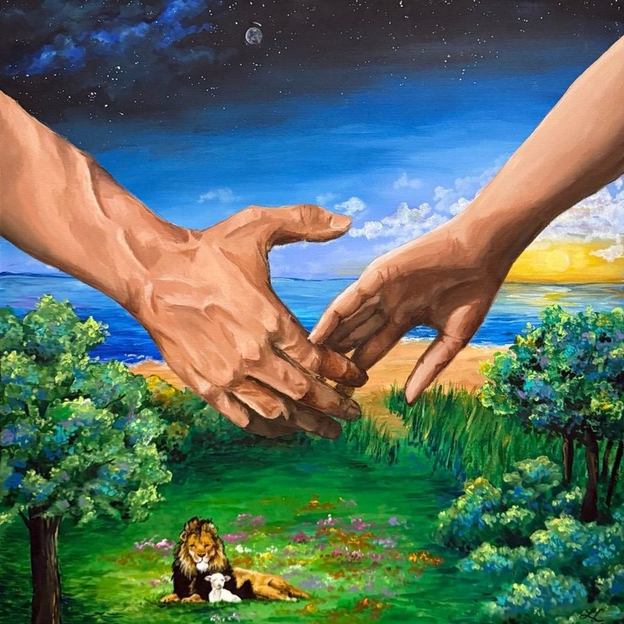 Hands, 20 x 20