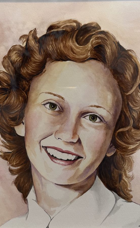 Portrait from an old photograph, watercolor