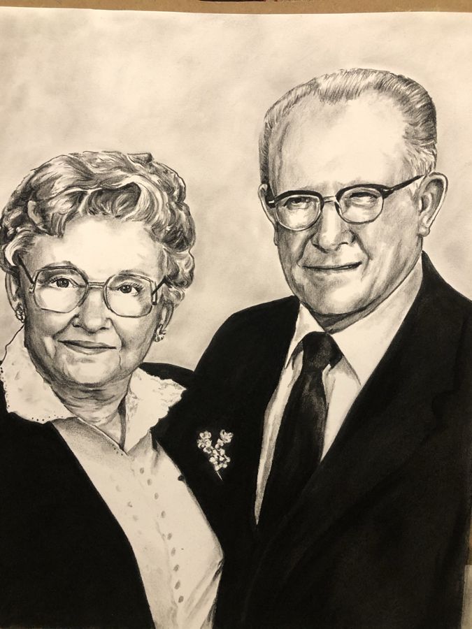 Grandparents, graphite