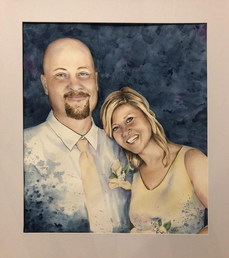 Wedding day, watercolor