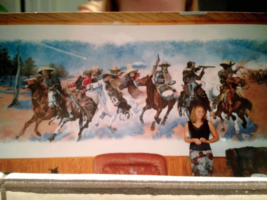 Cavalry mural, for scale