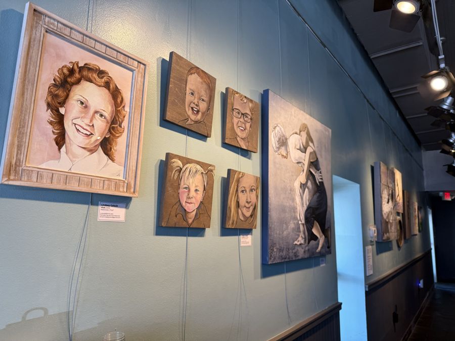 Portraits hung as a show